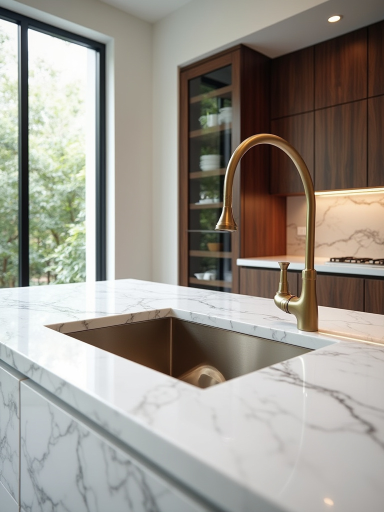 Luxurious kitchen maintenance planning scene