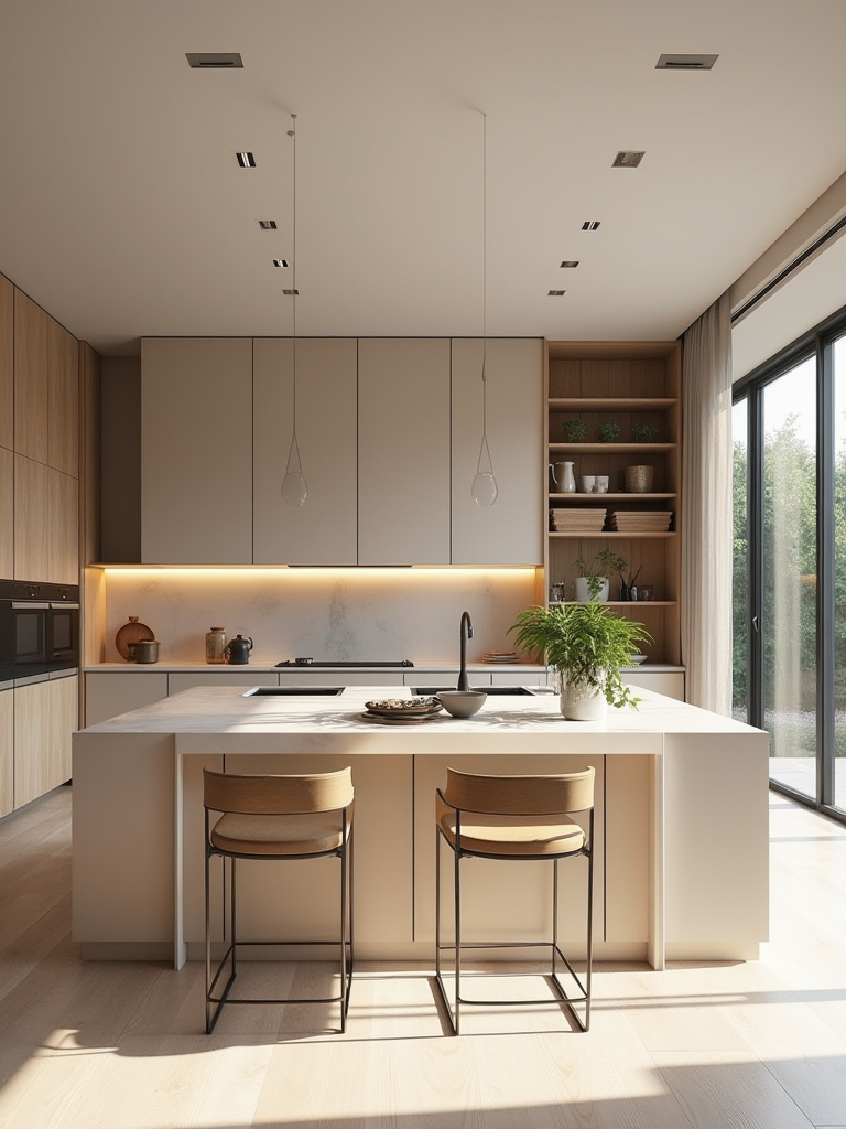 Portrait of a luxury kitchen with optimized space and seamless flow