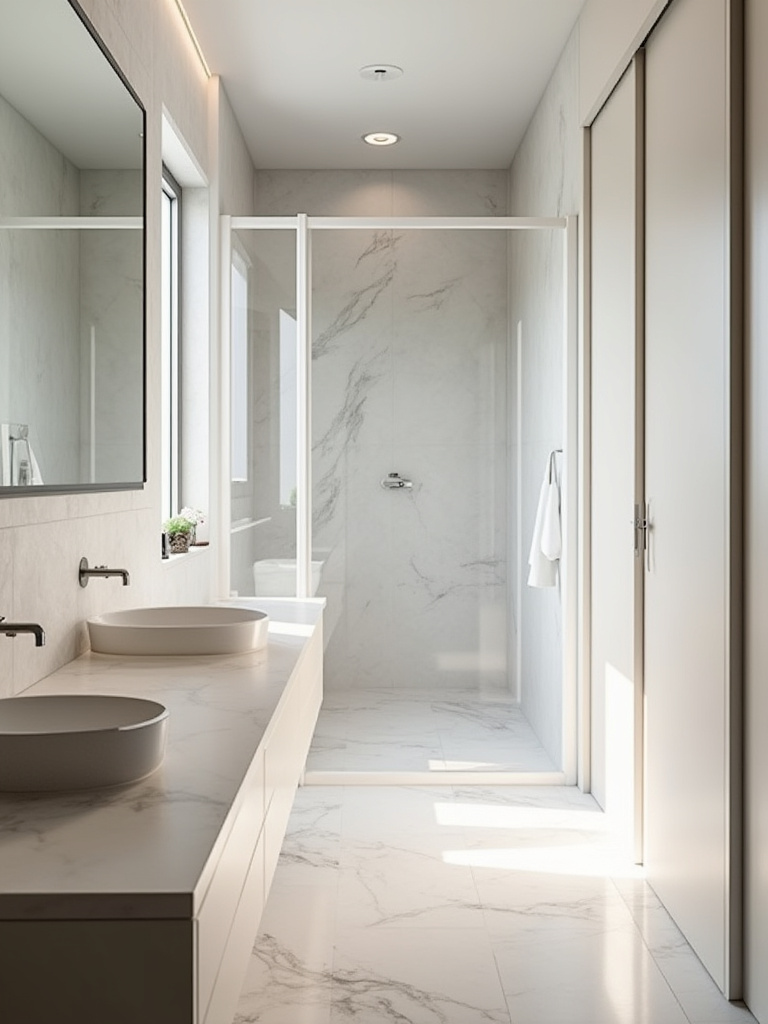 A beautifully finished small bathroom interior, demonstrating a successful renovation completed within a realistic budget.