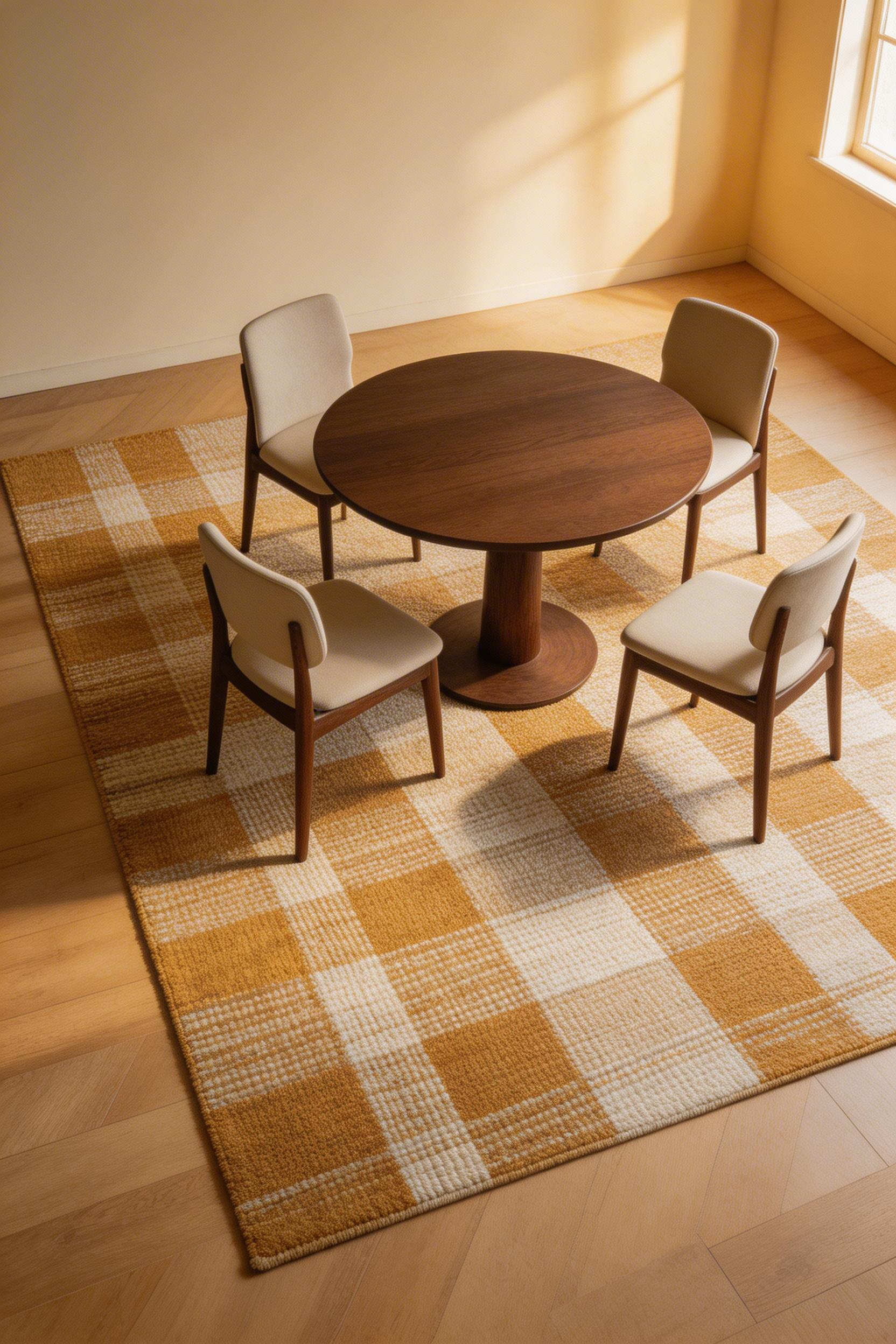 An oversized area rug sized so all chairs remain on it when pulled back is a foundational move to modernize dining room spaces — under-sized rugs are one of the most common decorating mistakes in dining rooms.