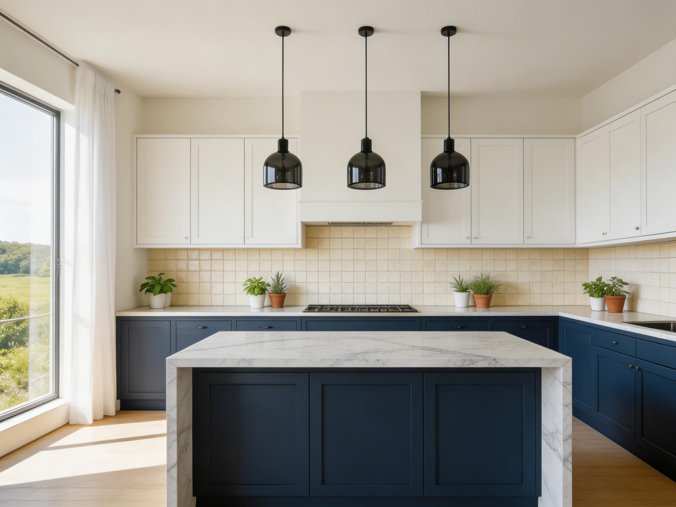A kitchen that brings together the most impactful kitchen decoration ideas — statement backsplash, two-tone cabinet paint, pendant lighting, and a styled island — showing how structural decisions and fine details work together.