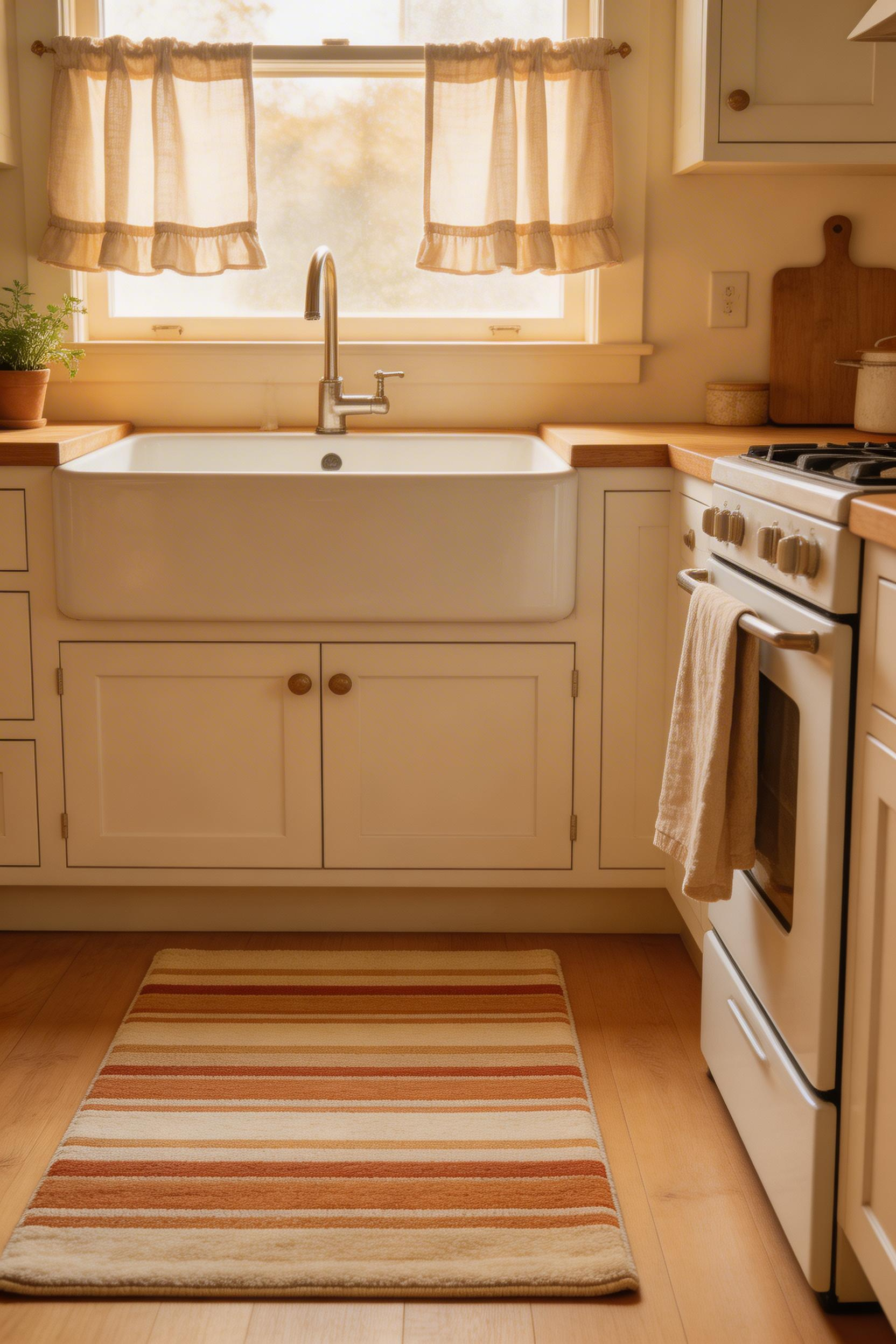 Kitchen textiles — runners, dish towels, and cafe curtains — bring the material softness that hard kitchen surfaces (tile, stone, metal) can't provide on their own. They're among the kitchen decoration ideas that pay off fastest and cost least.