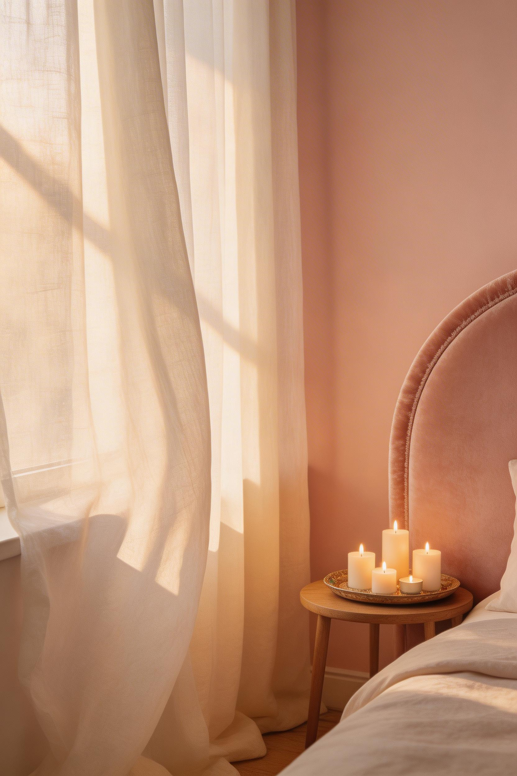 Linen sheers filter direct sunlight into something soft and flattering — the daytime version of the room that most guides overlook entirely.