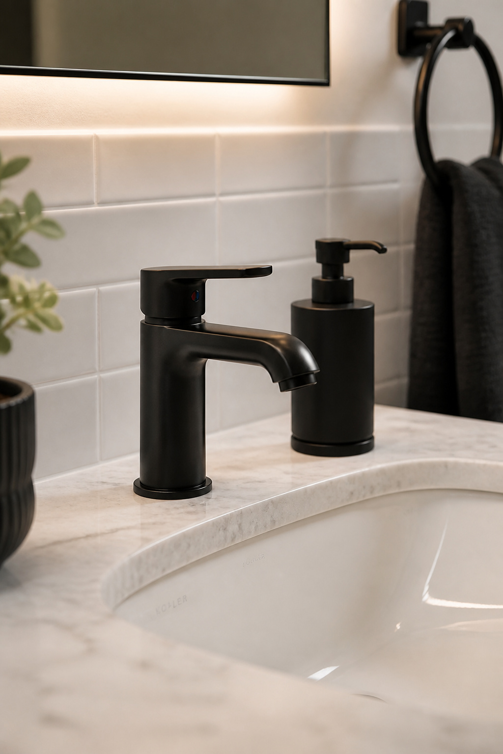 A budget faucet swap costs $50-80 all-in and saves $150-450 in plumber's labor — matte black options under $70 look far more expensive than they are.