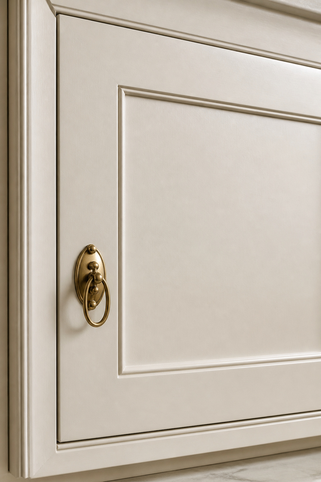The 1/8-inch reveal all around an inset cabinet door is the construction detail that signals furniture-grade quality — it requires a perfectly square cabinet box and exact door dimensions, and costs 15 to 30 percent more than overlay for a reason. The difference between inset and overlay kitchen cabinets is visible from across the room but unmistakable up close. Overlay doors sit in front of the cabinet face frame. Inset doors fit inside the frame opening — flush with the frame surface, with a 1/8-inch reveal visible all around the perimeter. That thin border of frame between the door and its opening is what gives inset construction its furniture-grade character.