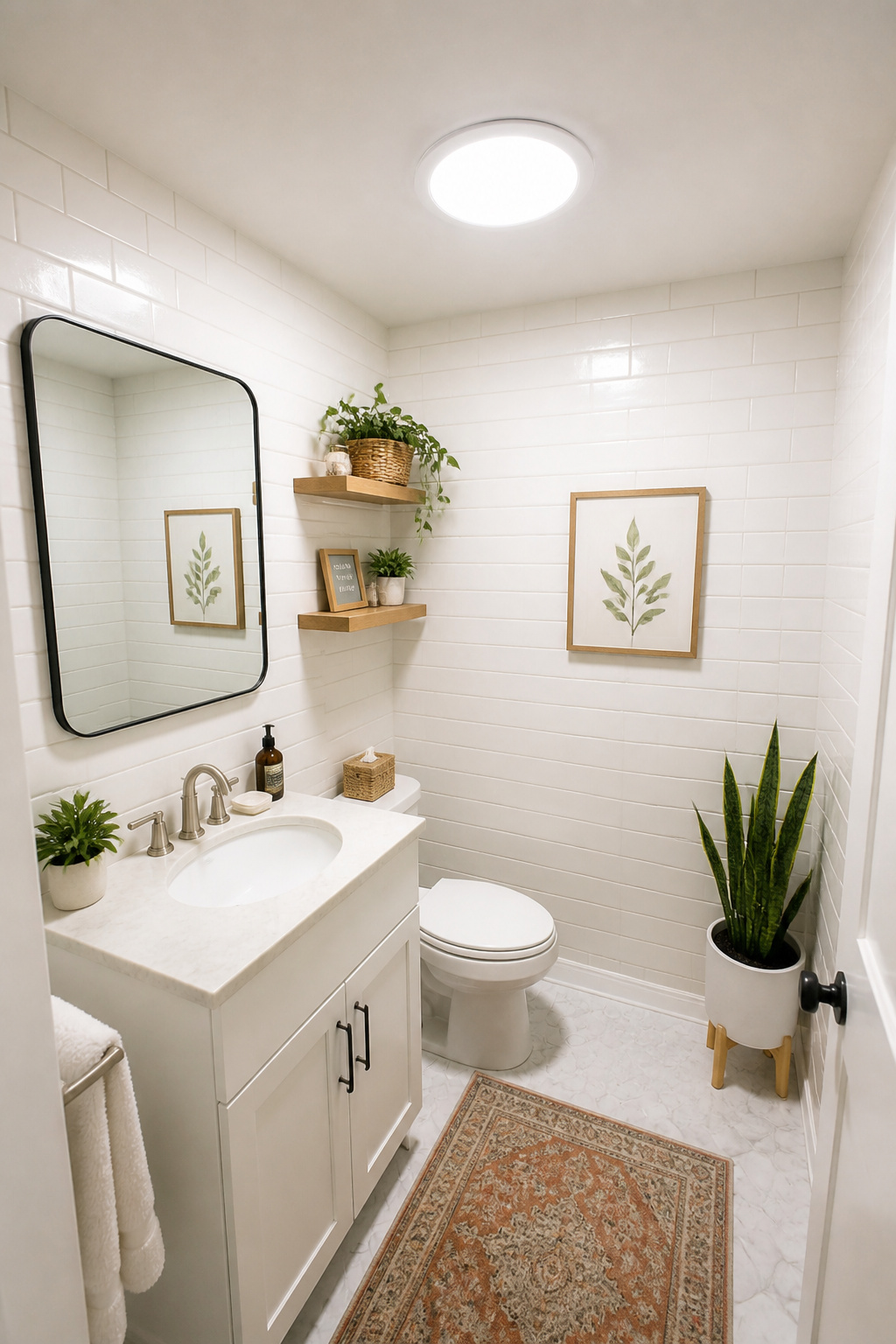 A solar tube drills a 10-inch hole in the roof and delivers brilliant natural daylight to a windowless bathroom — installed in 2-4 hours for $600-$1,100.