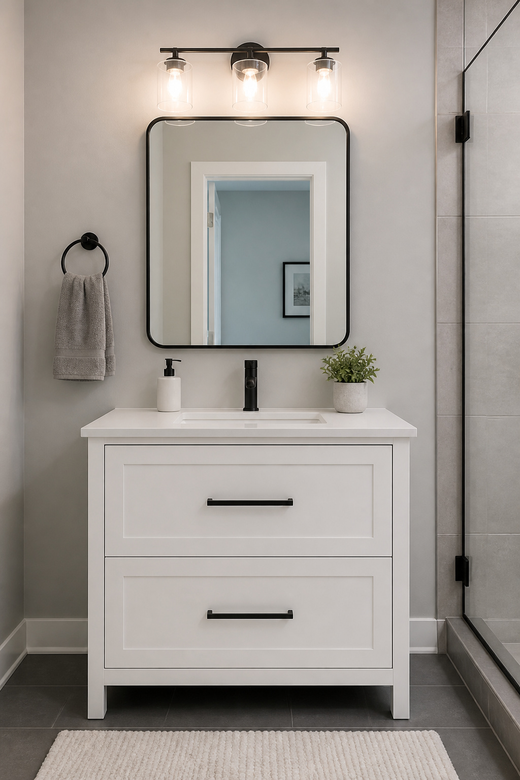 A 36-inch shaker vanity with undermount sink is the one upgrade that anchors everything else in the bathroom — and with IKEA GODMORGON or similar options, it does not have to break the budget.