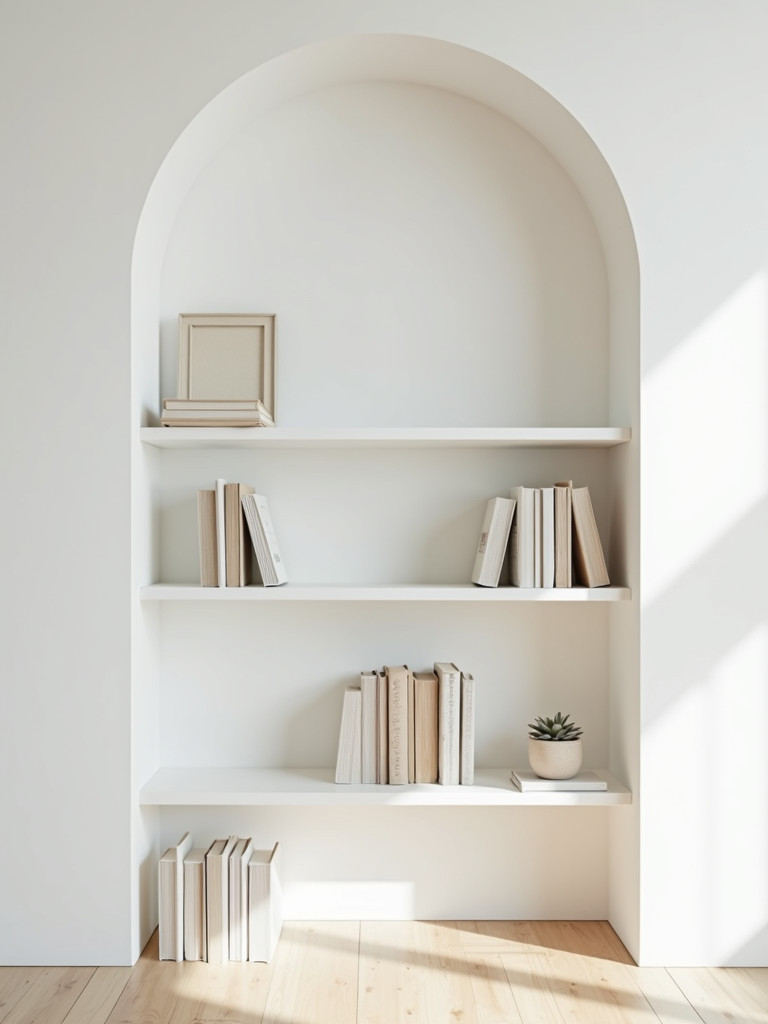 A small minimal shelf featuring select titles to give a minimal look