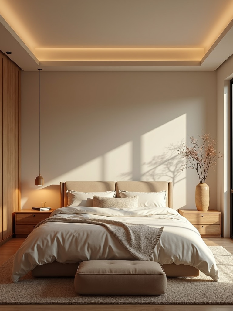 A serene bedroom with a relaxing atmosphere