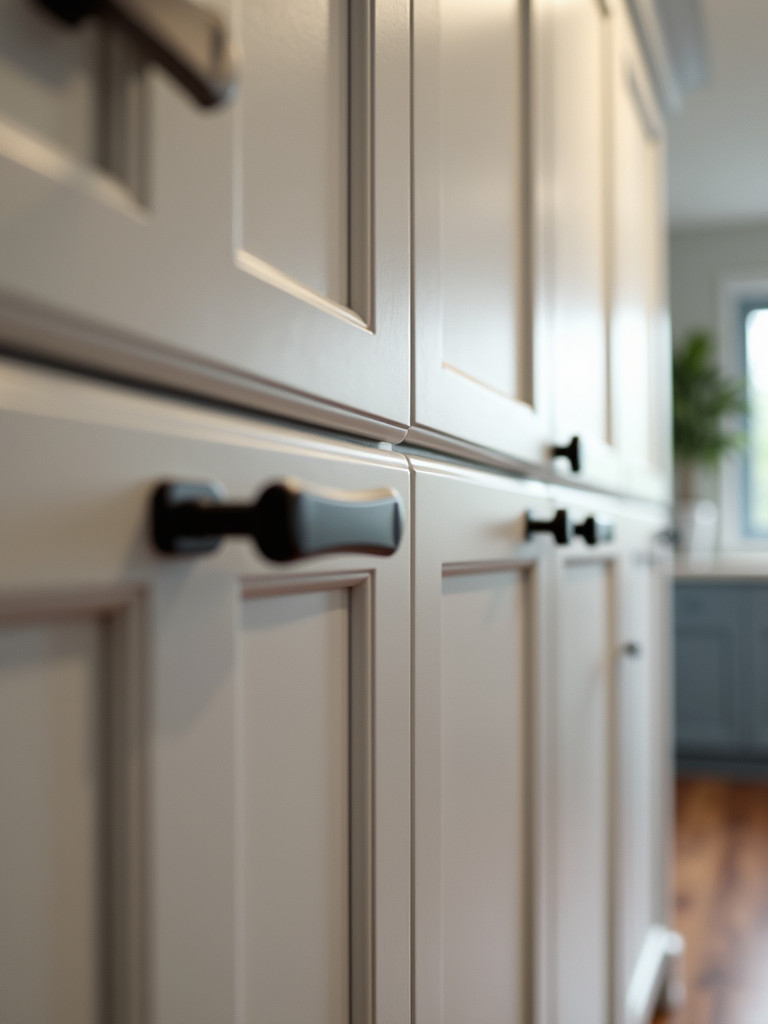 Modern kitchen cabinets with stylish and unique hardware design