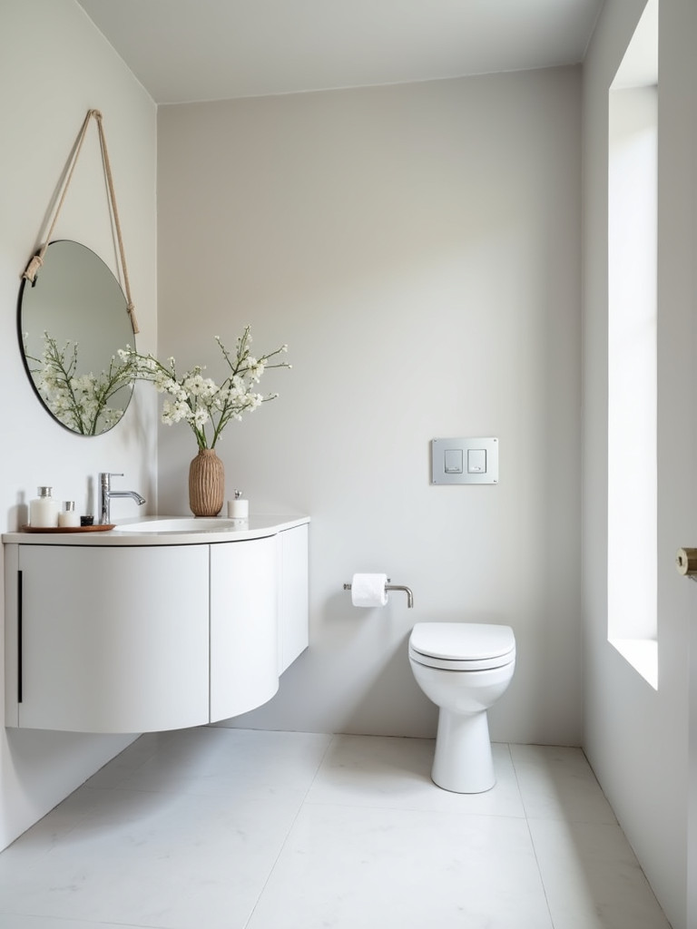 A small bathroom with minimalist decor and a clutter-free design