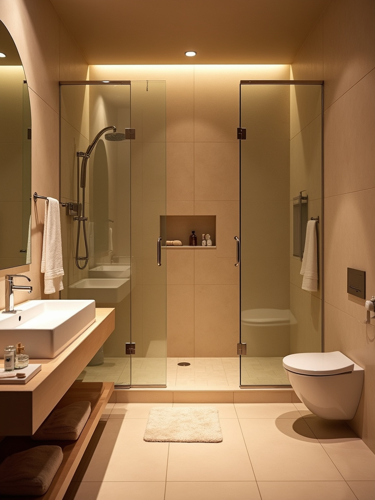 Aromatherapy enhances a relaxing shower experience.