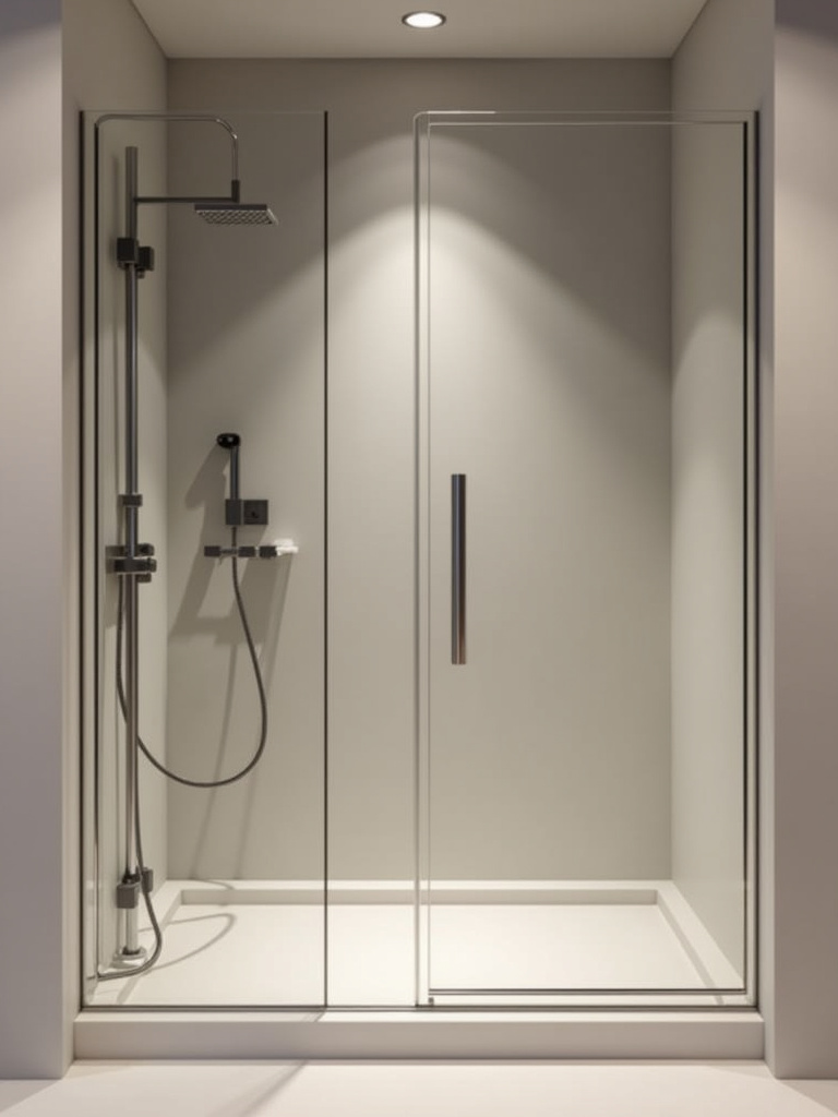 A sleek and minimalist shower design.
