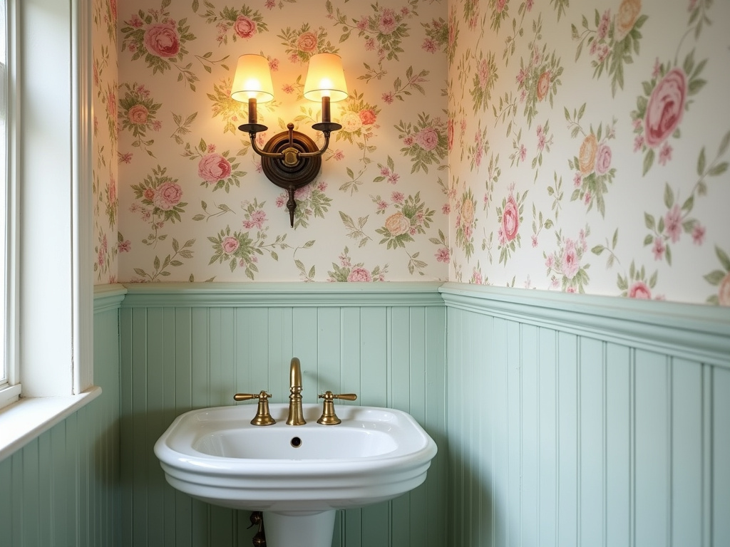 18 Delightful Farmhouse Bathroom Wallpaper Ideas