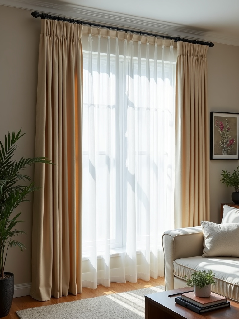 Custom floor to ceiling draperies offering a perfect fit and style in a professionally lit room