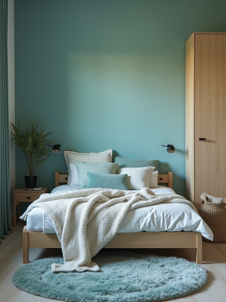 Sensory-rich kids bedroom with soft textures and calming colors for comfort and relaxation.
