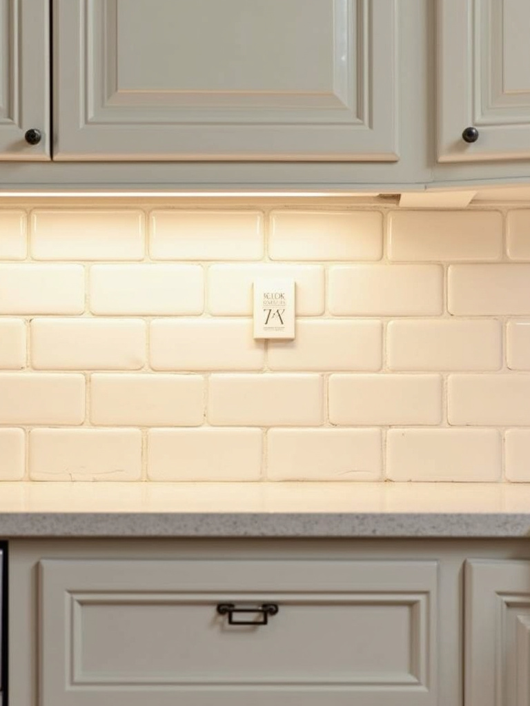 Classic white subway tile backsplash in a traditional kitchen.