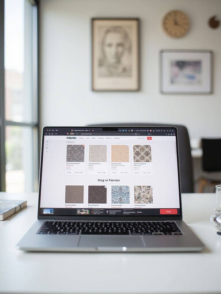 Online wallpaper outlet website showcasing discounted patterns.