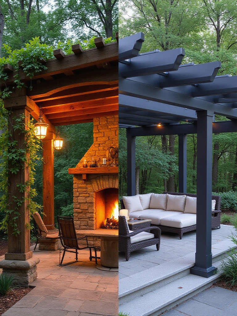 Rustic vs Modern Patio Pergola Designs