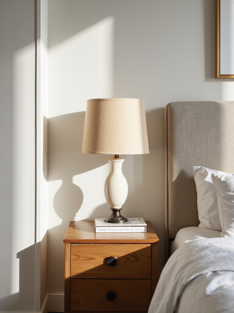 Bedroom lampshade replacement for a quick bedroom makeover