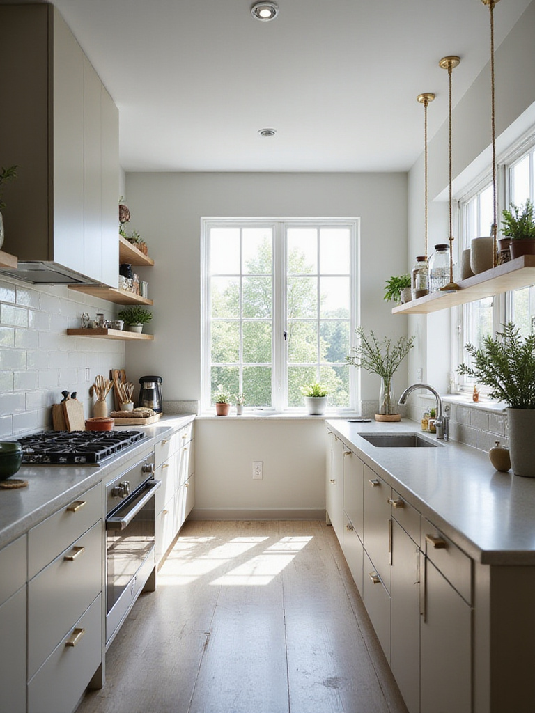 Modern kitchen layout showcasing efficient workflow and organization