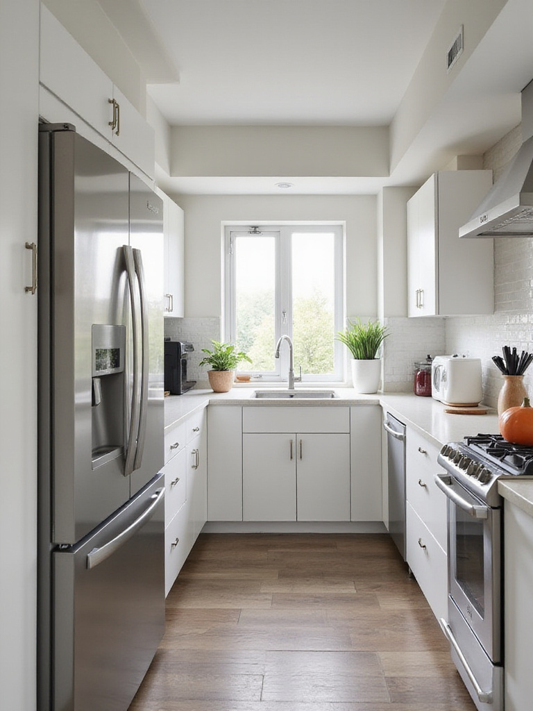 Modern kitchen layout illustrating the Kitchen Work Triangle concept