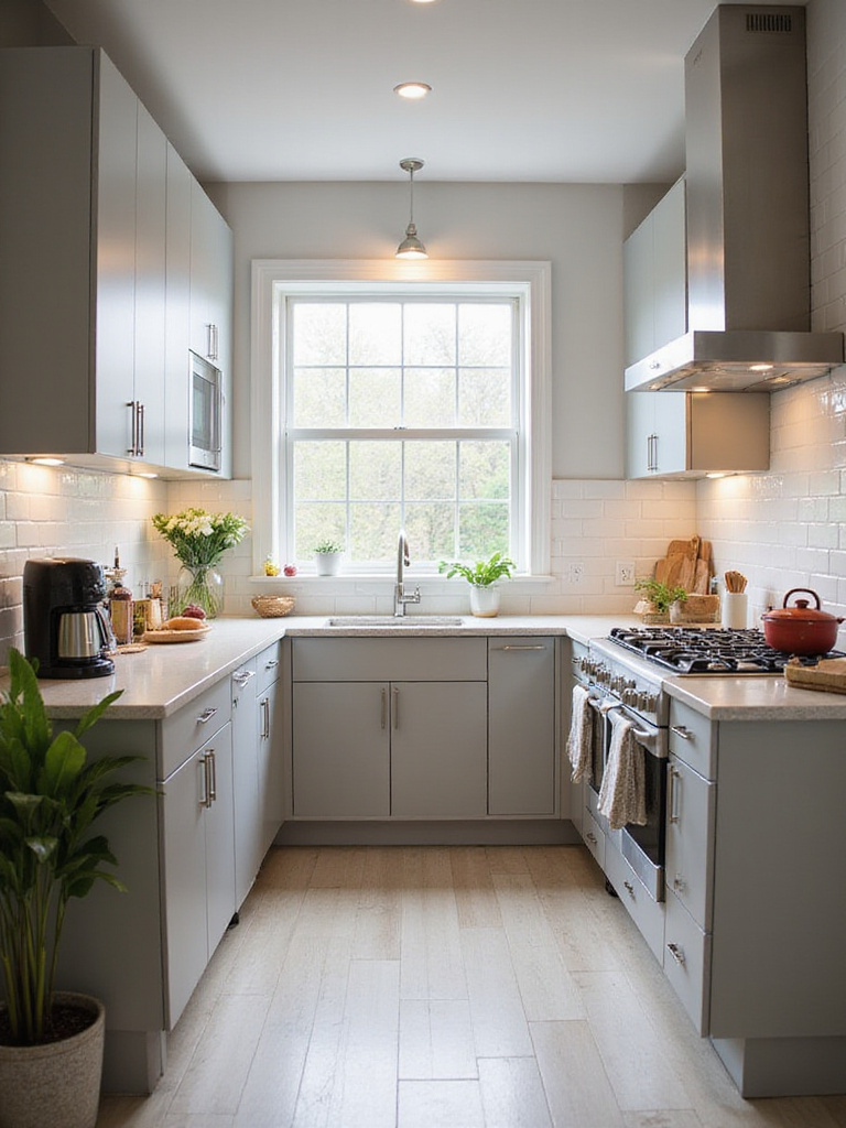 Modern kitchen with Galley layout showcasing efficient design