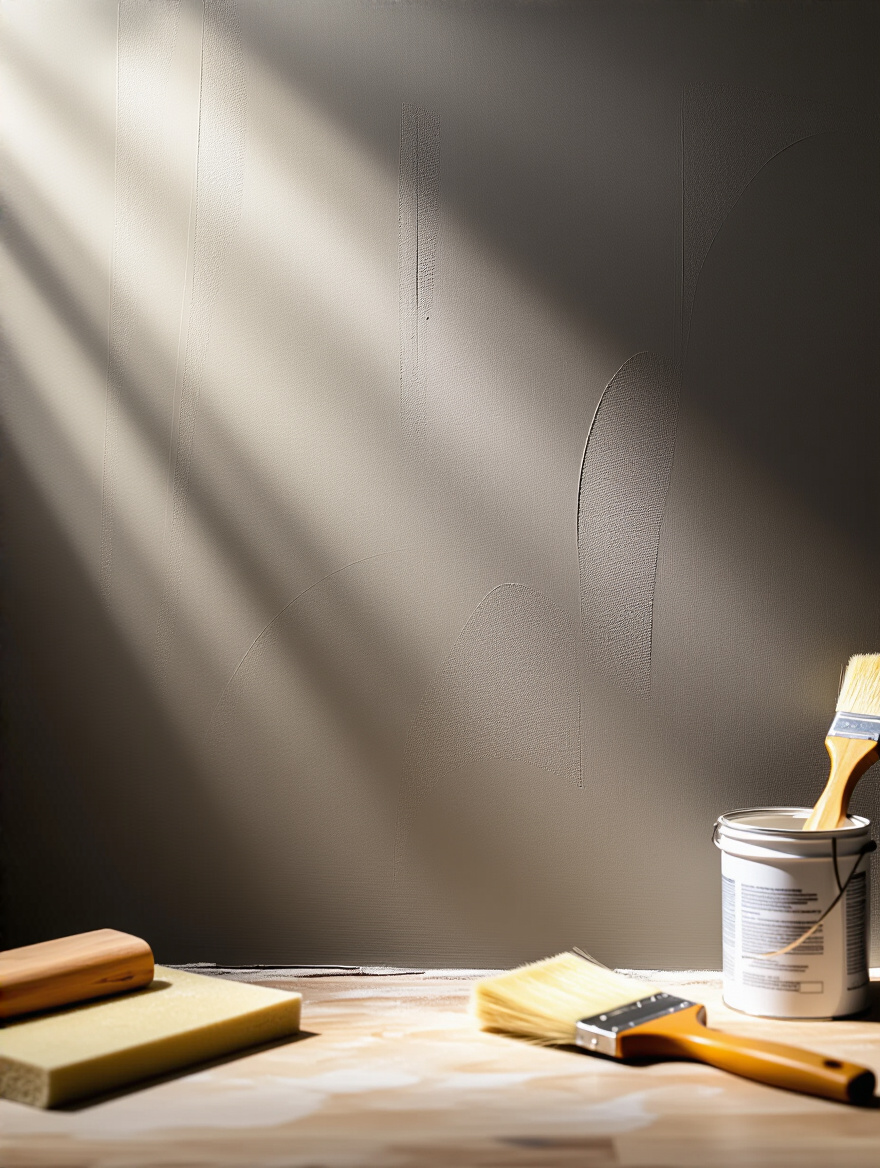 A clean and smooth wall surface prepared for wallpaper installation, showcasing the ideal conditions for adhesion.