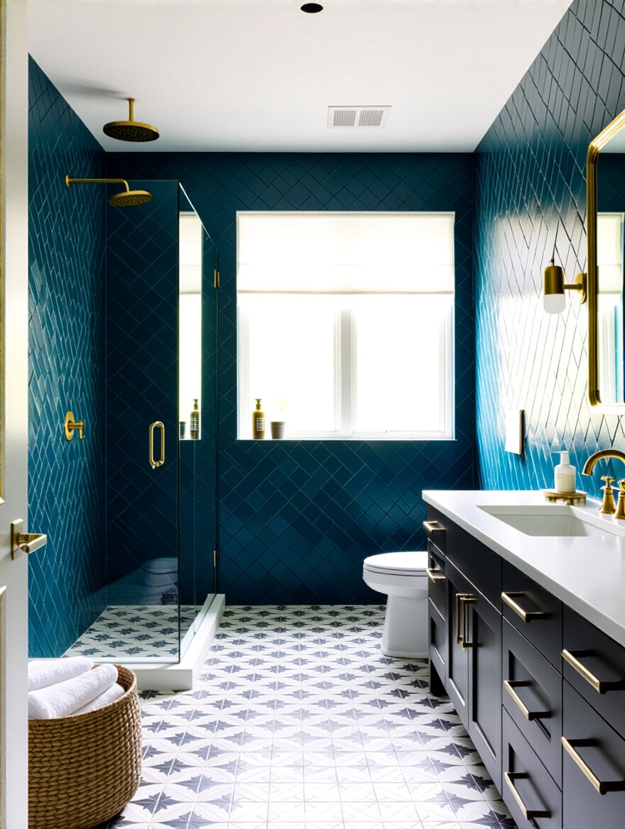 Consider Your Bathroom's Natural Light for Pattern and Color Impact