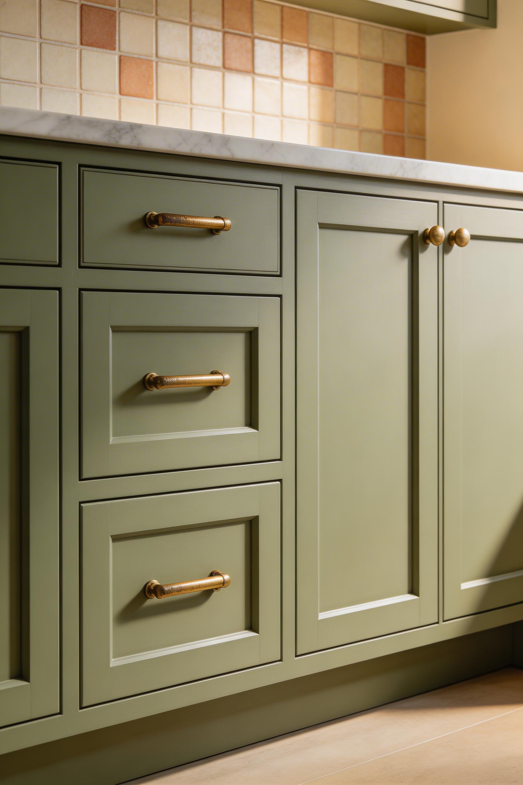 Unlacquered brass hardware develops a unique aged patina over time, adding warmth and quiet individuality to any luxurious kitchen design.