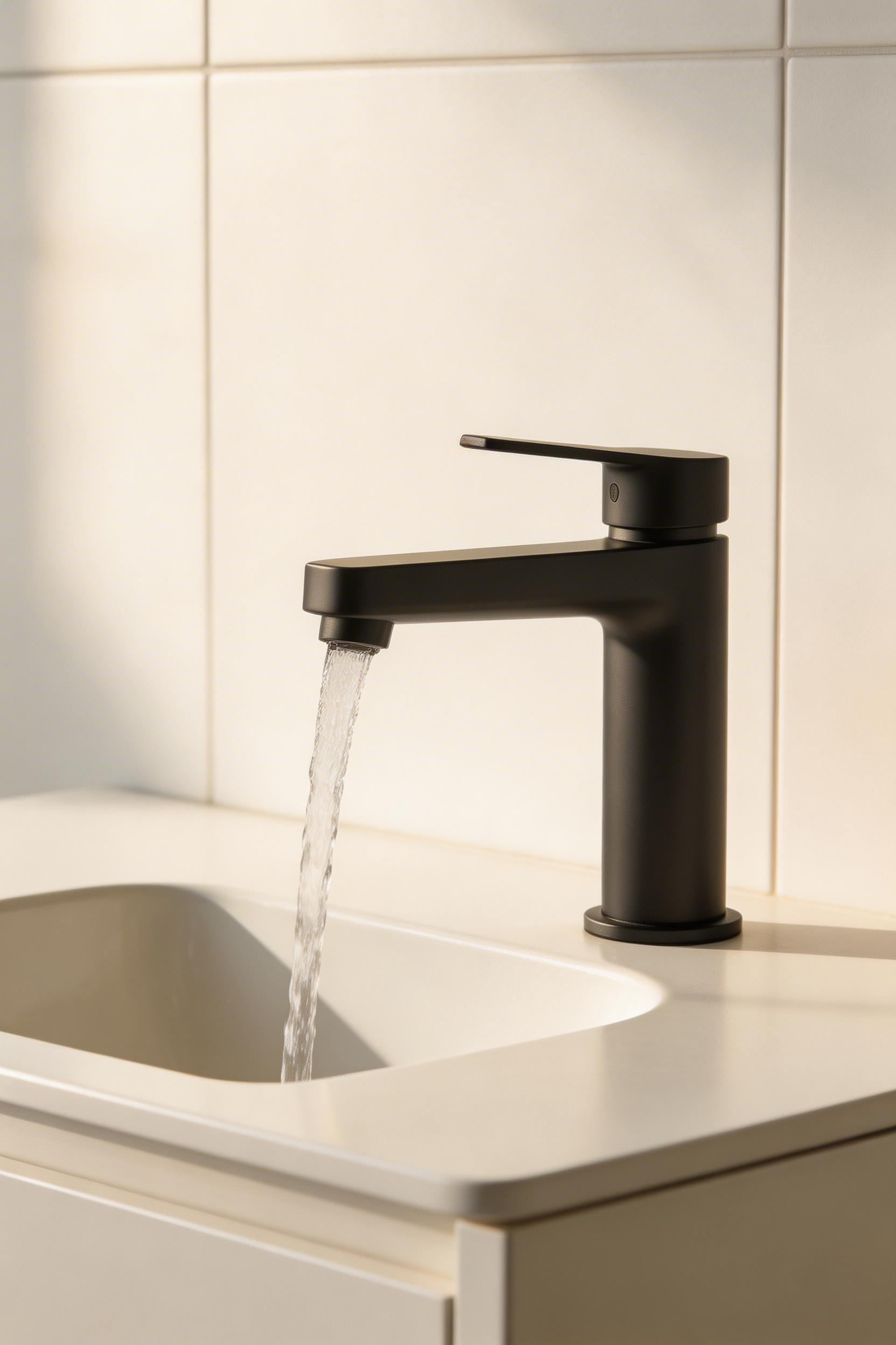 Matte black fixtures are a defining element of contemporary bathroom remodel design, offering strong contrast and a PVD finish that resists water spotting better than polished alternatives.