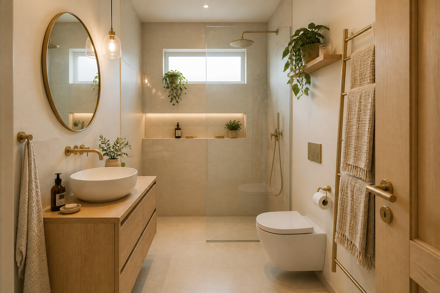 The complete Nordic small bathroom — a cohesive 3.5-square-metre space showing how 17 considered decoration decisions create a calm, spa-like daily sanctuary.