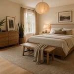 Every element in proportion, every surface considered, every material natural — a bedroom that feels as right as it looks, because the two are the same thing.