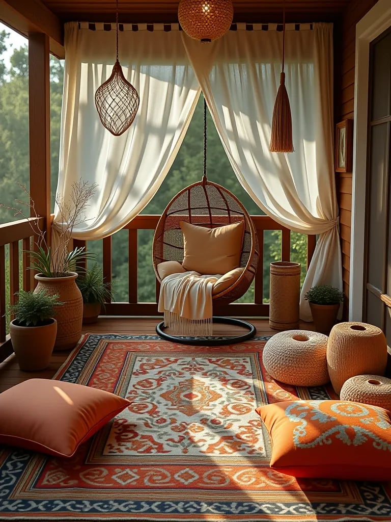 Adaptable small deck with vertical herb garden