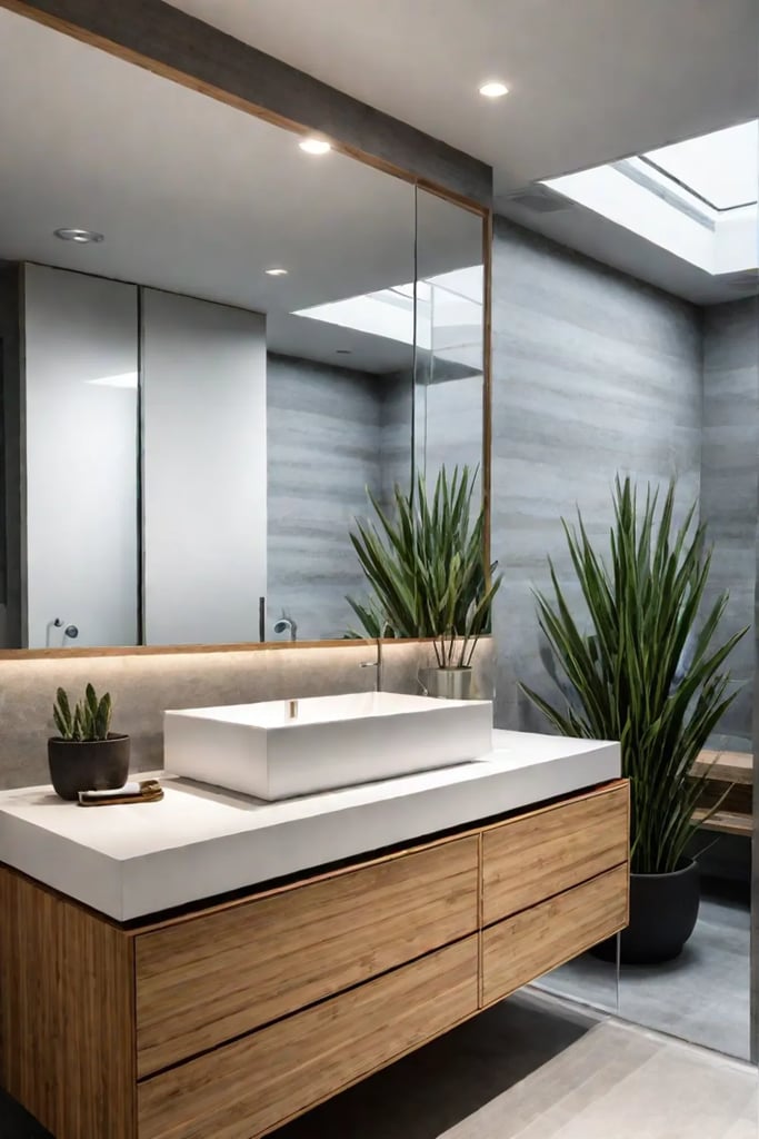 Bamboo bathroom vanity