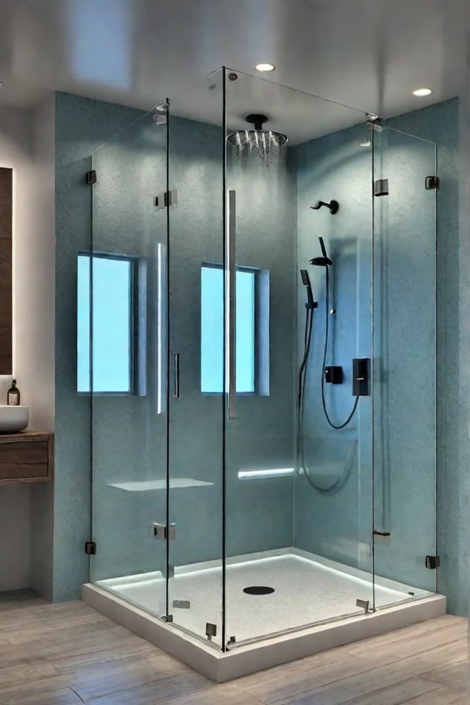 Bathroom sanctuary steam therapy chromatherapy lighting