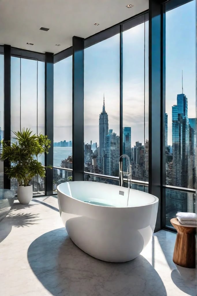 Bathroom sanctuary urban oasis connecting with the outdoors