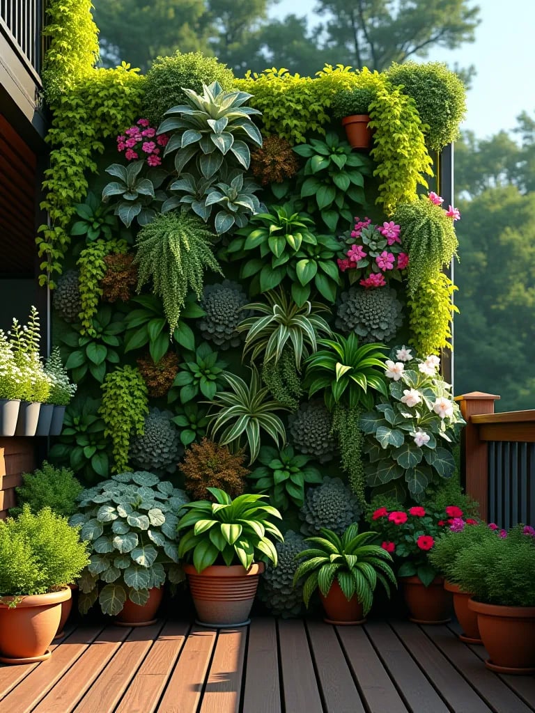 Bohemian deck privacy solution with macramé