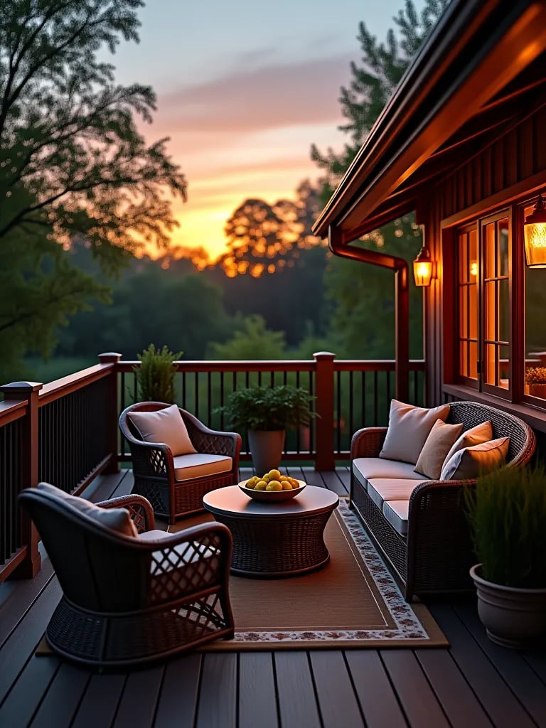 Budget friendly deck furniture setup