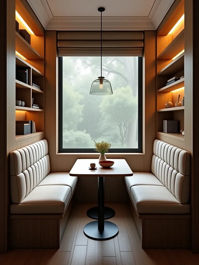 Compact contemporary dining nook design