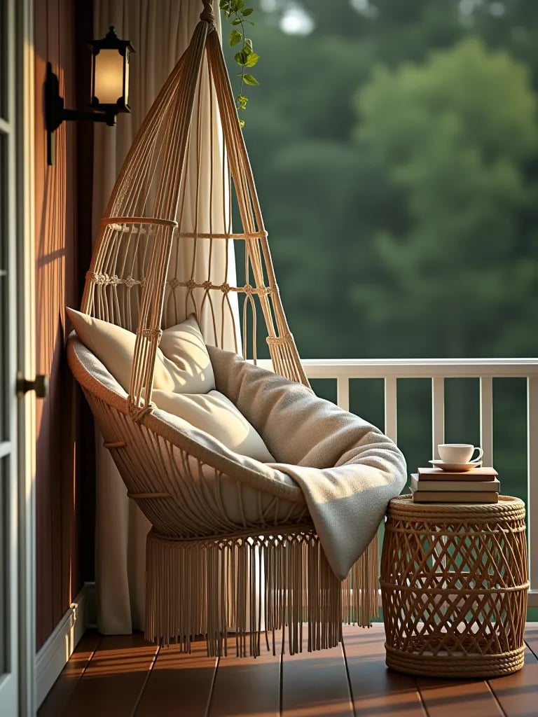DIY outdoor bar cart made from wooden ladder