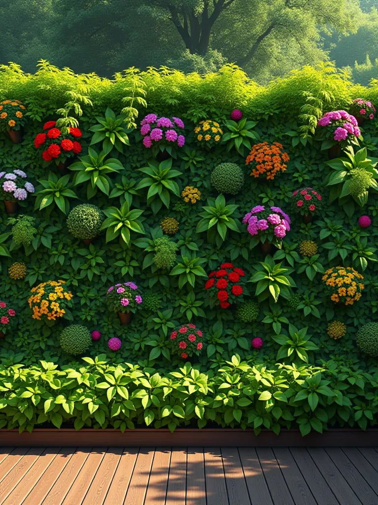 Deck with circular canopy of lights and fabric