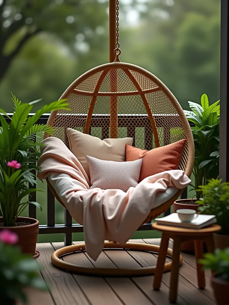 Deck with fire pit and Adirondack chairs at night