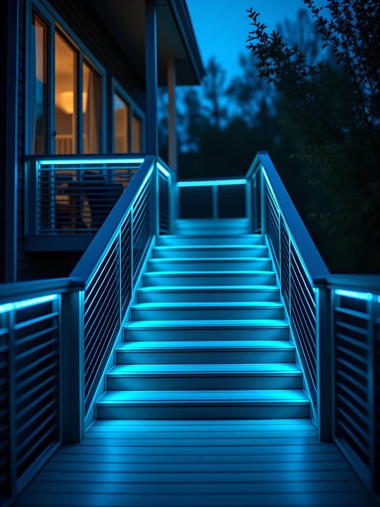 Deck with vintage lanterns and cozy seating