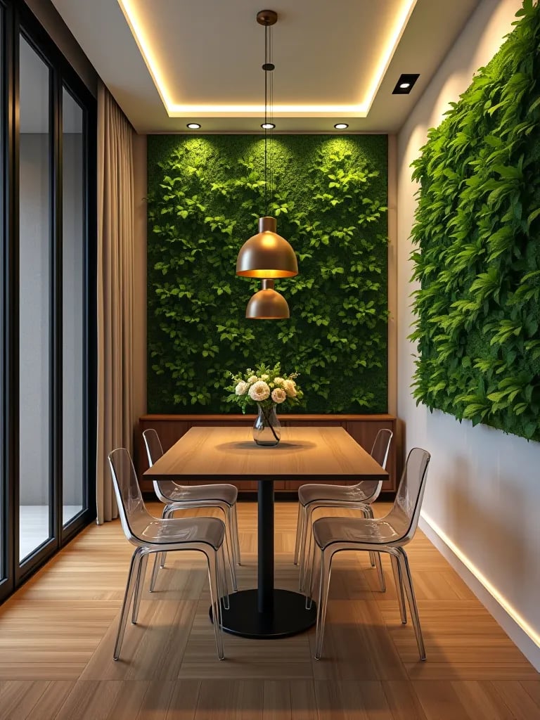 Innovative space saving contemporary dining room