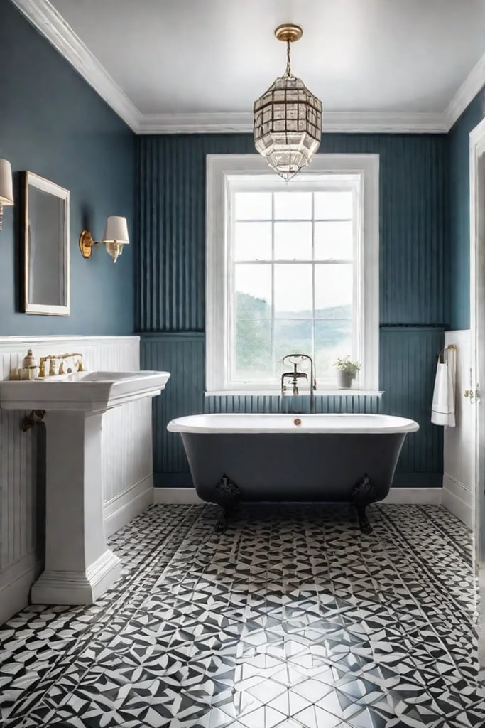 Linoleum bathroom flooring