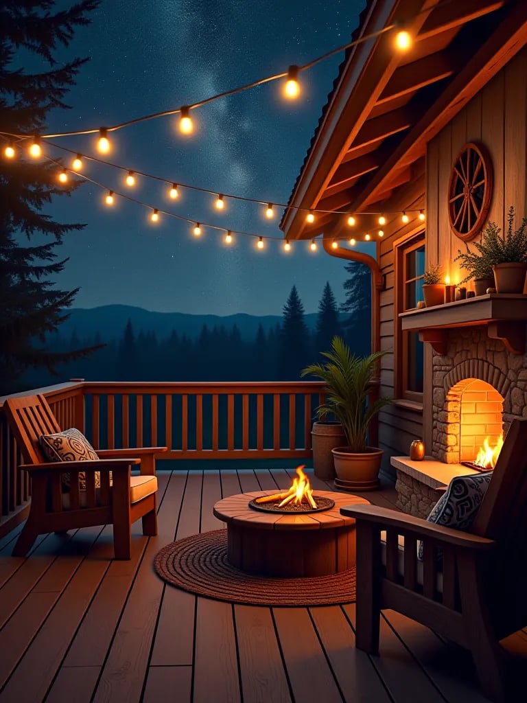 Mediterranean style deck with pergola