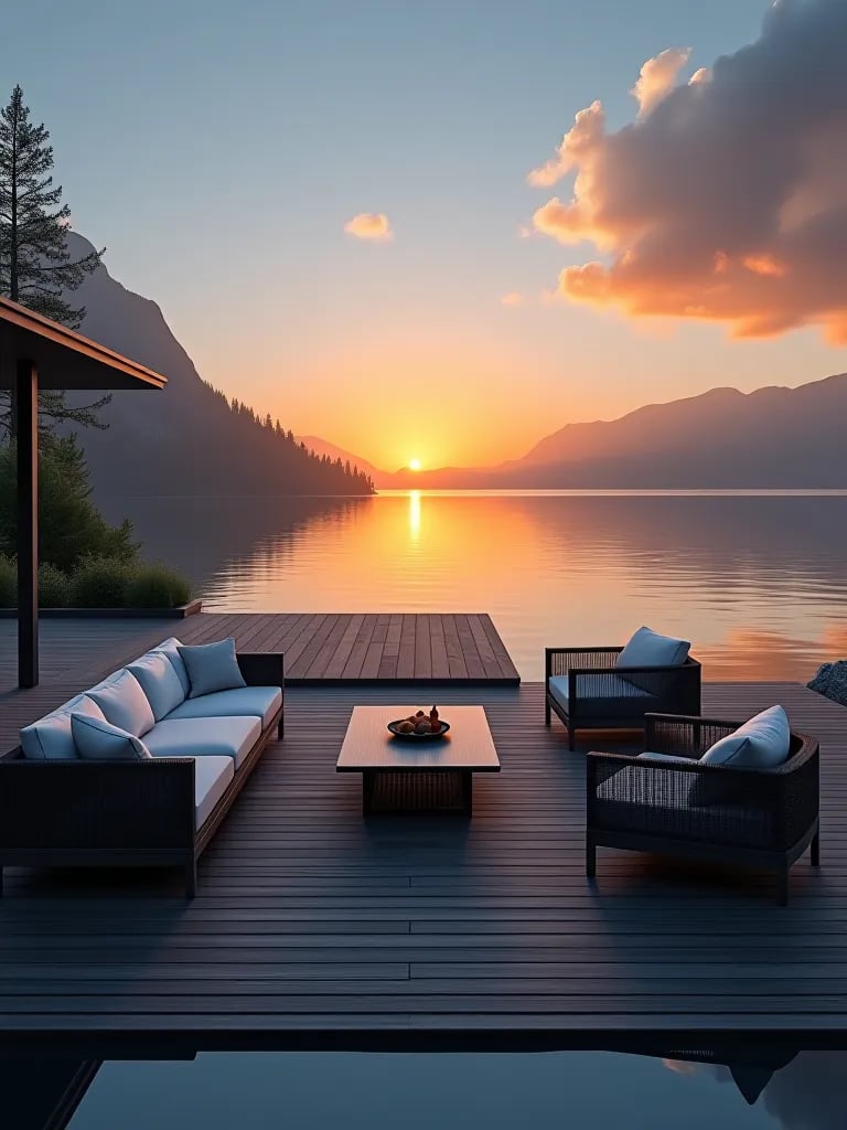 Stylish and functional modern deck