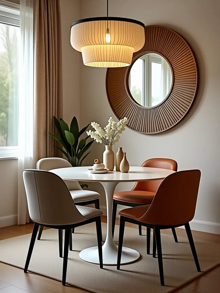 Stylish contemporary corner dining area design
