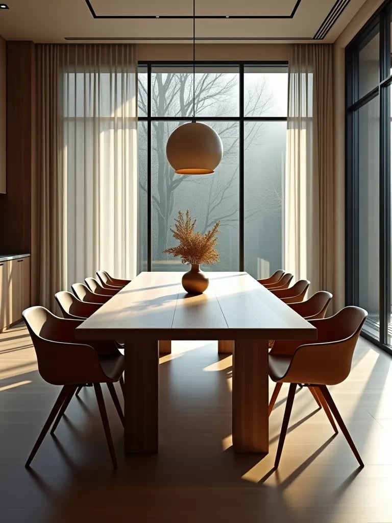 Sustainable contemporary dining room design